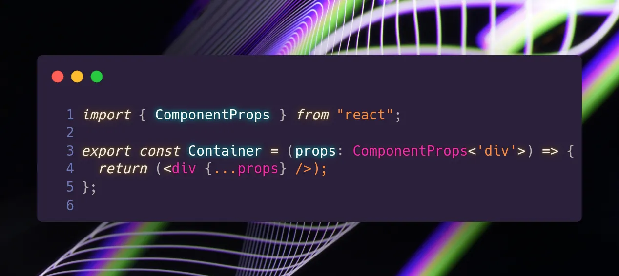 Carbon code sample of a react component